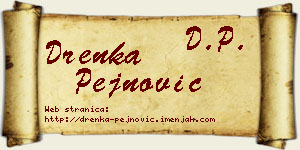 Drenka Pejnović vizit kartica